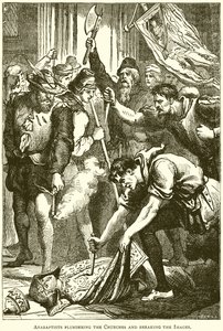 Täufer plündern die Kirchen und zerstören die Bilder von English School