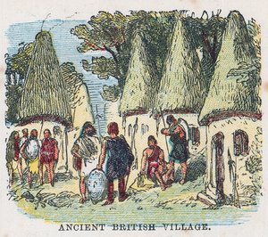 Antikes britisches Dorf von English School