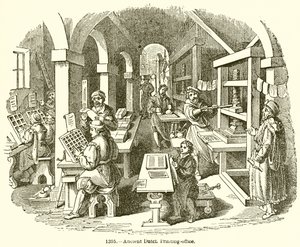 Alte niederländische Druckerei von English School