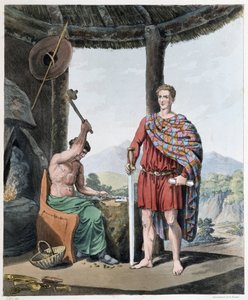 Alter Schmied und Eisenmacher - in „Celts and Goths, customs of the inhabitants of the British Isles of the early 6th century and of the Goth nations of the west coast of the Baltic“, von S.R. Meyrick und Ch. Smith