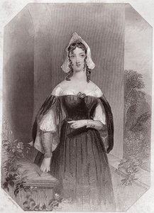 Anne Page (Die lustigen Weiber von Windsor) - aus „Galerie der Frauen von Shakespeare“, Sammlung von fünfundvierzig ernsthaften Porträts von frühen Londoner Künstlern, bereichert mit kritischen und literarischen Hinweisen, ca. 1838 von English School