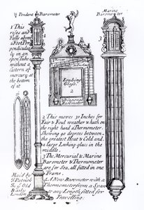 Anmerkung zur Illustration von Pendel-, Diagonal- und Marinebarometern von English School