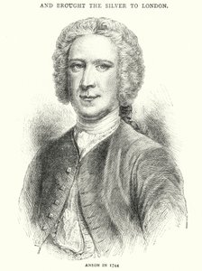 Anson im Jahr 1744 (Gravur) von English School