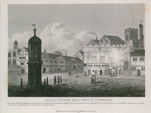 Antike nordöstliche Ansicht von Cornhill von English School