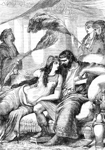 Antoine et Cleopatre (Antonius und Cleopatra) - Illustration in „Gesammelte Werke von William Shakespeare“ 1866 - Die Illustrationen und die allgemeine Form dieser Ausgabe sind von Cassell