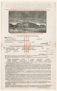 Antrag auf Aufnahme ins London Hospital von English School