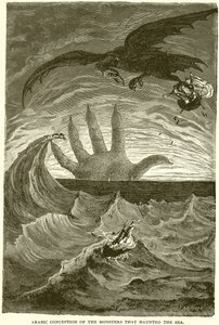 Arabische Vorstellung der Monster, die das Meer jagten von English School