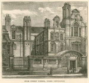 Architektur der London School Board: High Street School, Stoke Newington, London von English School