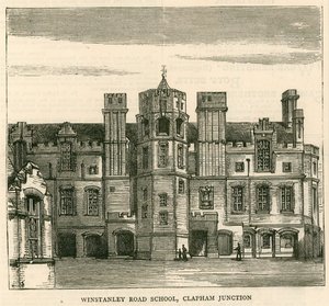 Architektur der London School Board: Winstanley Road School, Clapham Junction, London von English School