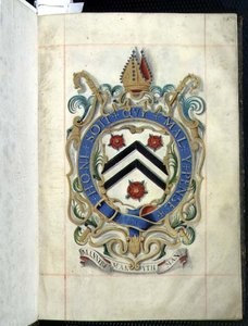 Archiv 3693 fol.1 Wappen aus einem Benefaction Book of New College, Oxford von English School