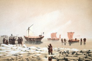 Arktisches Reisen, Illustration aus Voyage to Baffins Bay and Barrow Straits...
