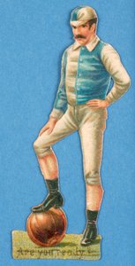 Bist du bereit?, Ausschneidefigur eines Fußballspielers, 1880er-90er
