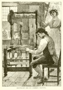Arkwright und seine Spinnmaschine von English School