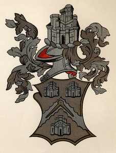 Wappen der Masons Company of London, 12. Edward IV, 1472-73, aus The History of Freemasonry, Band II, veröffentlicht von Thomas C. Jack, London, 1883 von English School