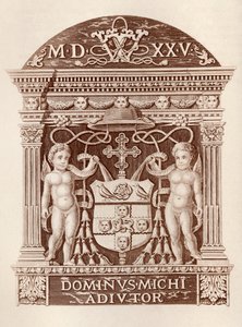 Wappen von Kardinal Wolsey in Terrakotta im Hampton Court Palace, aus History of Hampton Court Palace in Tudor Times von Ernest Law, veröffentlicht in London 1885