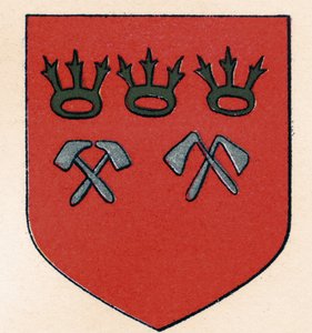 Wappen der Masons of Cologne, aus The History of Freemasonry, Band II, veröffentlicht von Thomas C. Jack, London, 1883
