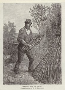 Holz für die Grube anordnen von English School