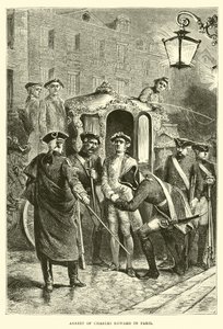 Verhaftung von Charles Edward in Paris von English School