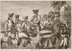 Verhaftung von Lord Pigot, Illustration aus Cassells Illustrierter Geschichte Indiens von James Grant, veröffentlicht 1879 von English School