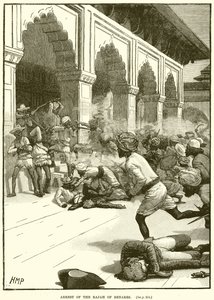 Verhaftung des Rajas von Benares von English School