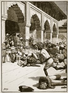Verhaftung des Rajas von Benares, Illustration aus Cassells Illustrierter Geschichte Englands