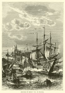 Ankunft von Heinrich VIII. in Frankreich von English School