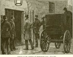 Ankunft von Mr. Parnell im Kilmainham-Gefängnis