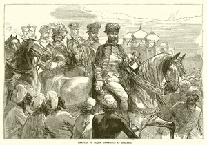 Ankunft von Major Lawrence in Coilady (1753) von English School