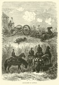 Artillerie im Einsatz, Oktober 1870 von English School