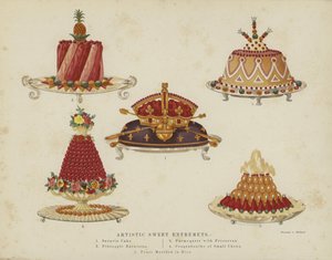 Künstlerische süße Entremets von English School