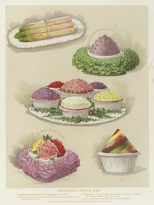 Künstlerisch servierte Eiscreme