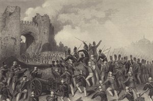 Sturm auf Delhi - Eroberung des Kashmiri-Tors von English School