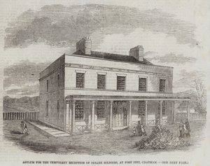 Asyl für die vorübergehende Aufnahme von geisteskranken Soldaten, in Fort Pitt, Chatham