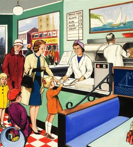 Im Fisch- und Chips-Laden von English School