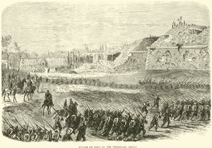Angriff auf Paris durch die Versailler Truppen, März 1871 von English School