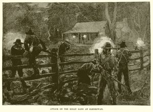 Angriff auf die Kelly-Bande in Glenrowan von English School