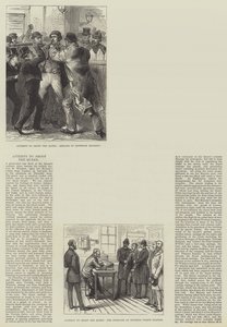 Versuch, die Königin zu erschießen (Gravur) von English School