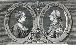 Augusta, Prinzessin von Wales (1719-72) und Frederick Louis, Prinz von Wales (1707-51), Denkmal aus dem Gentleman