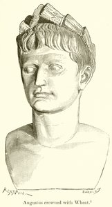 Augustus mit Weizen gekrönt von English School