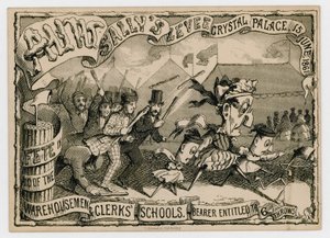 Aunt Sallys Levee, Crystal Palace, 15. Juni 1861 von English School