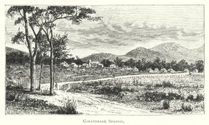 Australien: Coranderrk-Station (Gravur) von English School