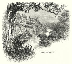 Australien: Corra Lynn, Tasmanien (Gravur) von English School