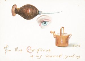 Ahle, Auge und Gießkanne, Weihnachtskarte von English School