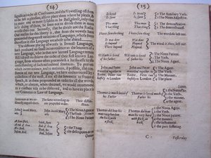 Seiten aus The ground-work, or foundation laid, (or so intended) for the framing of a new perfect language: and an universal or commonwriting von Francis Lodowyck, veröffentlicht in London, 1652