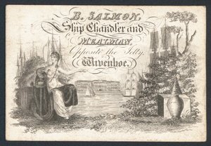 B Salmon, Schiffsausrüster und Mahlmann, Visitenkarte von English School