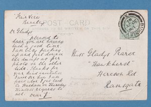 Rückseite der Jim Hogan-Postkarte, 1907