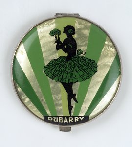 Ballerina Puderdose, hergestellt von Dubarry, 1920-30