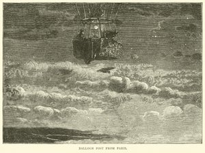 Ballonpost aus Paris, Oktober 1870 von English School