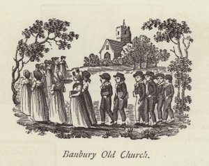 Banbury Alte Kirche (Gravur) von English School