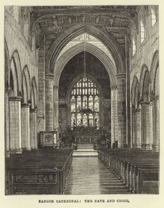 Kathedrale von Bangor, das Kirchenschiff und der Chor von English School